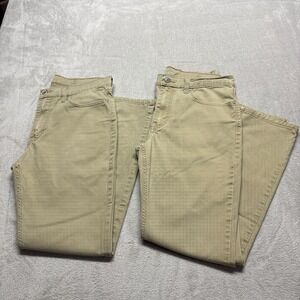 2x Levis Jeans Mens 34x31 Khaki Twill 511 Slim Fit All Seasons Tech Stretch Pant